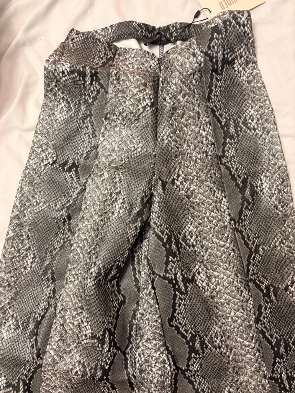 Missguided + Gray Snake- print pants